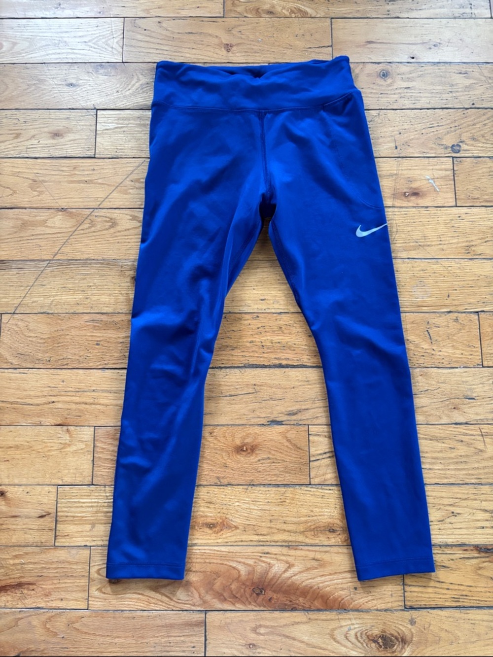 Nike Women’s Navy Blue Athletic Leggings with Swoosh / Small - 3/4 Pants